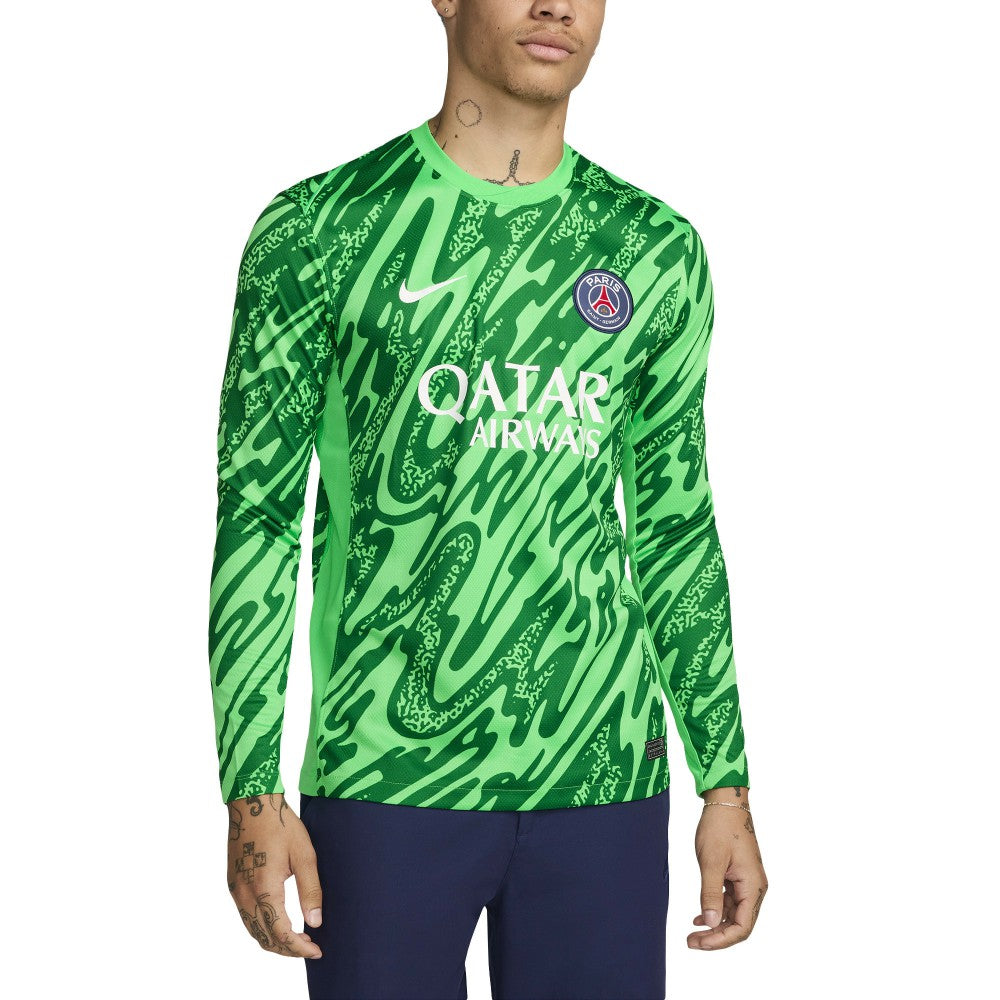 Paris Saint-Germain 2024/25 Goalkeeper Replica Stadium Long Sleeve Jersey - Nike Green