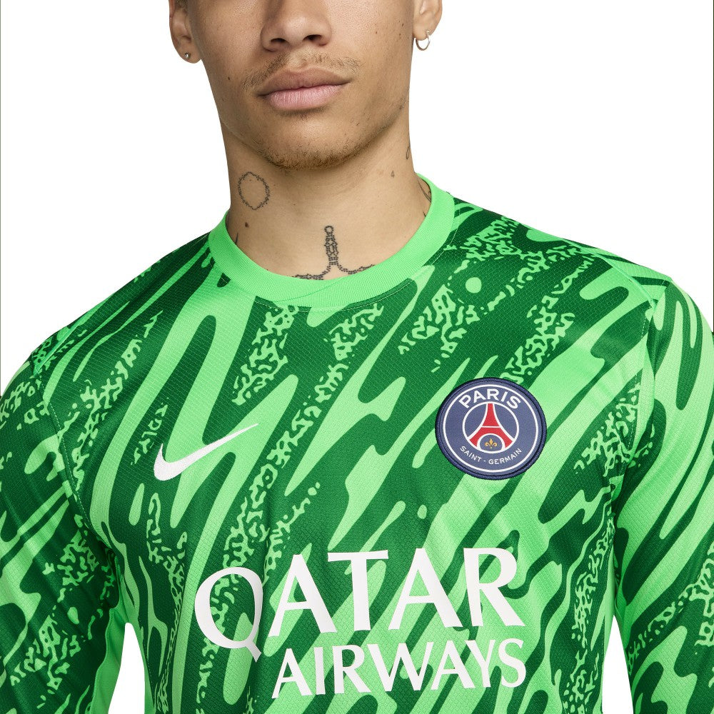 Paris Saint-Germain 2024/25 Goalkeeper Replica Stadium Long Sleeve Jersey - Nike Green