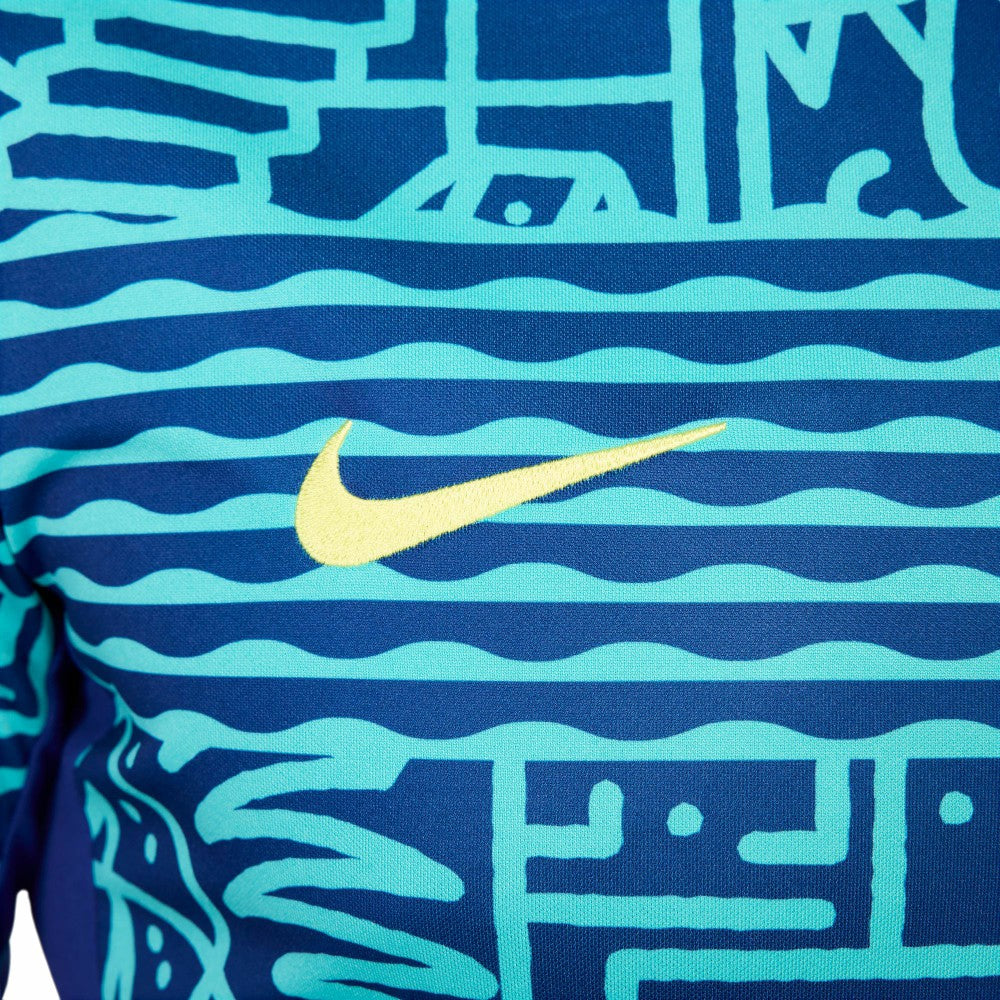 Brazil National Team 2024 Academy Pro Pre-Match Top - Nike Blue