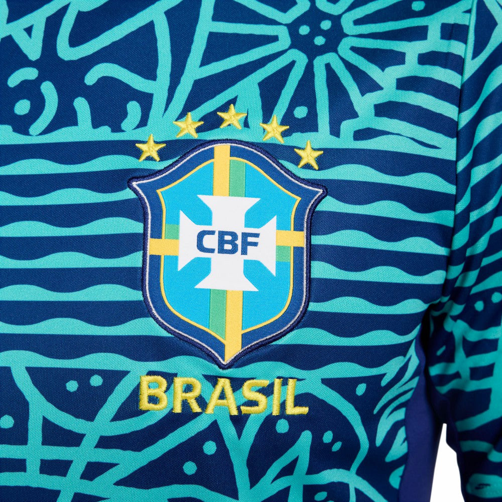 Brazil National Team 2024 Academy Pro Pre-Match Top - Nike Blue