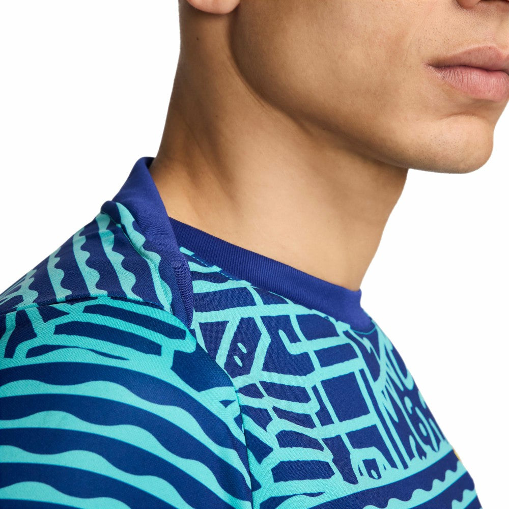 Brazil National Team 2024 Academy Pro Pre-Match Top - Nike Blue