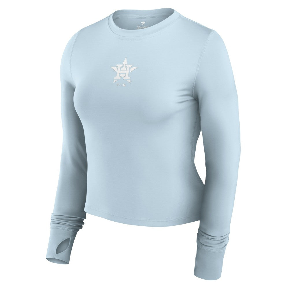 MLB Houston Astros Fanatics Women's Studio Fitted Long Sleeve Gym Top