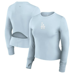 MLB Los Angeles Dodgers Fanatics Women's Studio Fitted Long Sleeve Gym Top