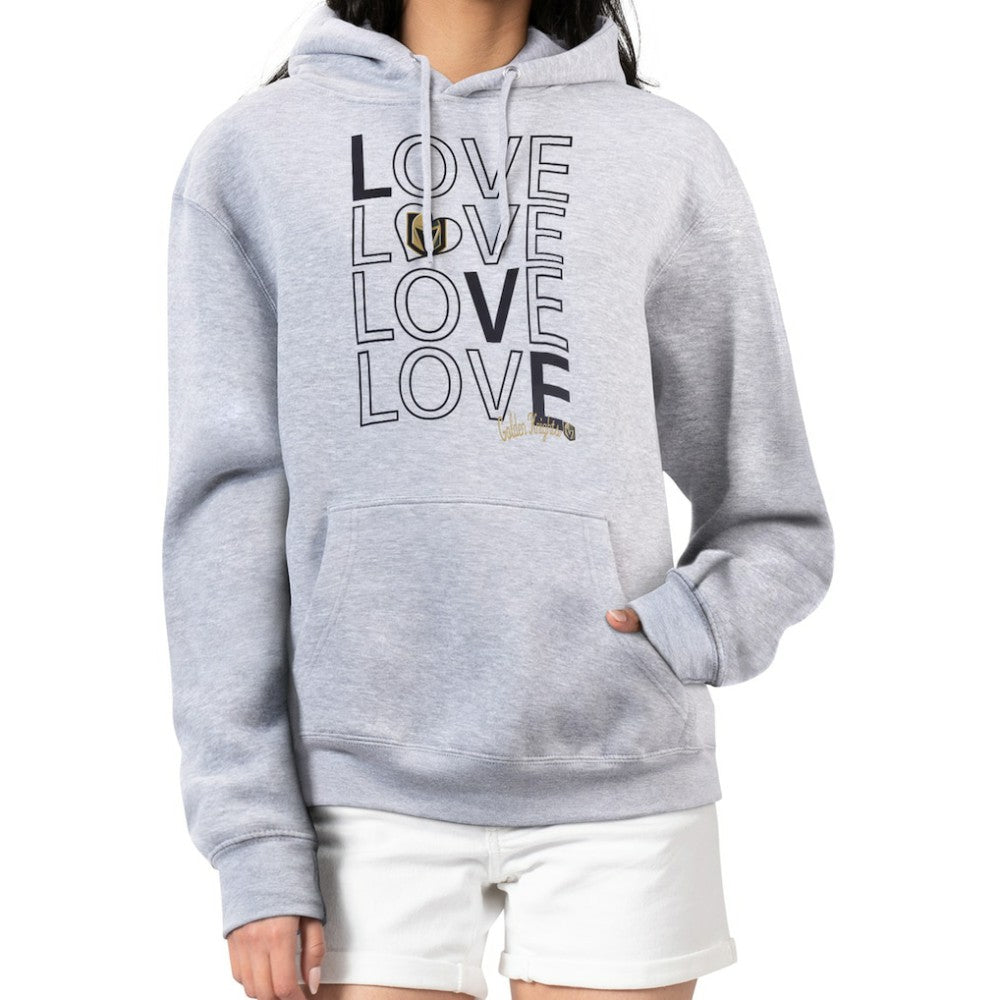 NHL Gray Vegas Golden Knights G-III 4Her by Carl Banks Women's Hockey Love Fleece Pullover Hoodie