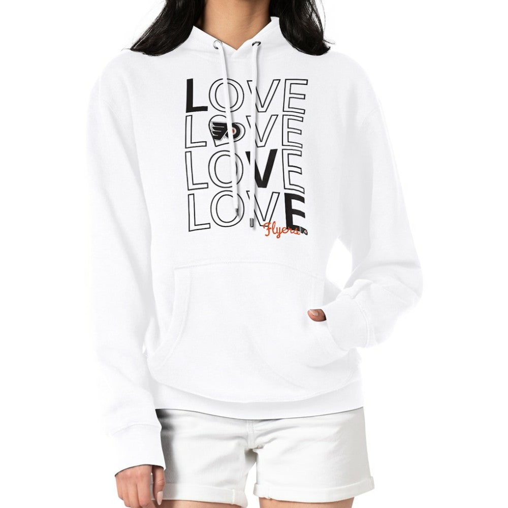 NHL White Philadelphia Flyers G-III 4Her by Carl Banks Women's Hockey Love Fleece Pullover Hoodie