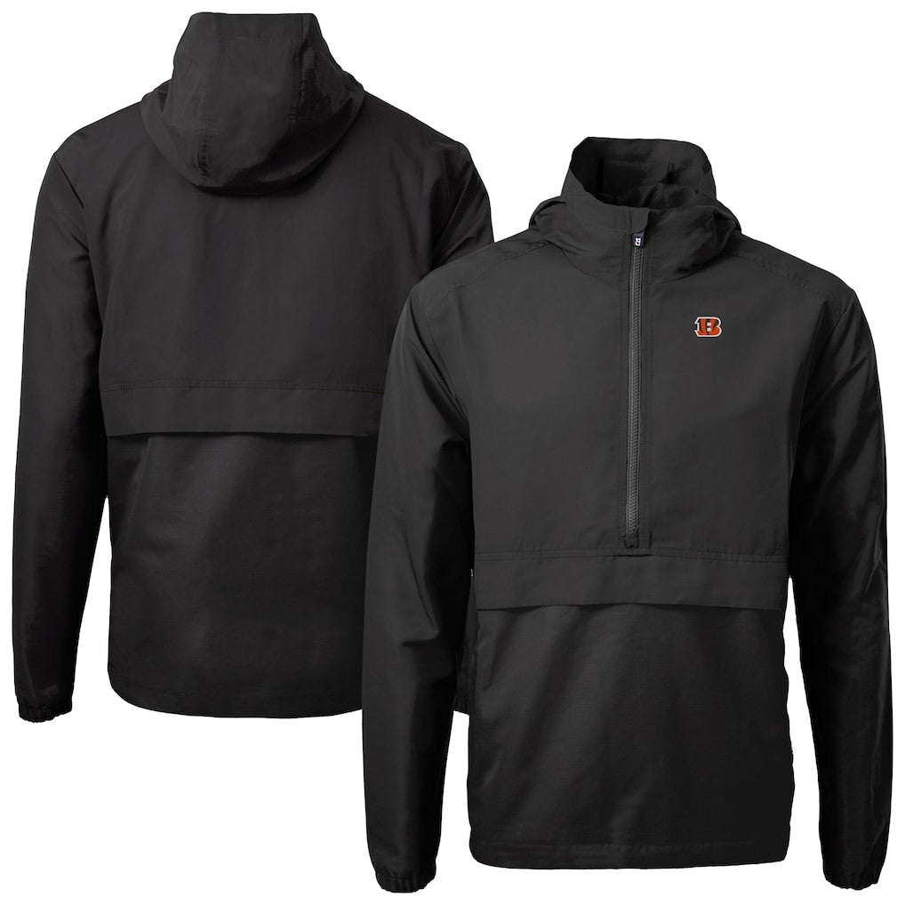 Cutter & Buck Charter Eco Recycled Anorak Half-Zip Jacket - Cincinnati Bengals