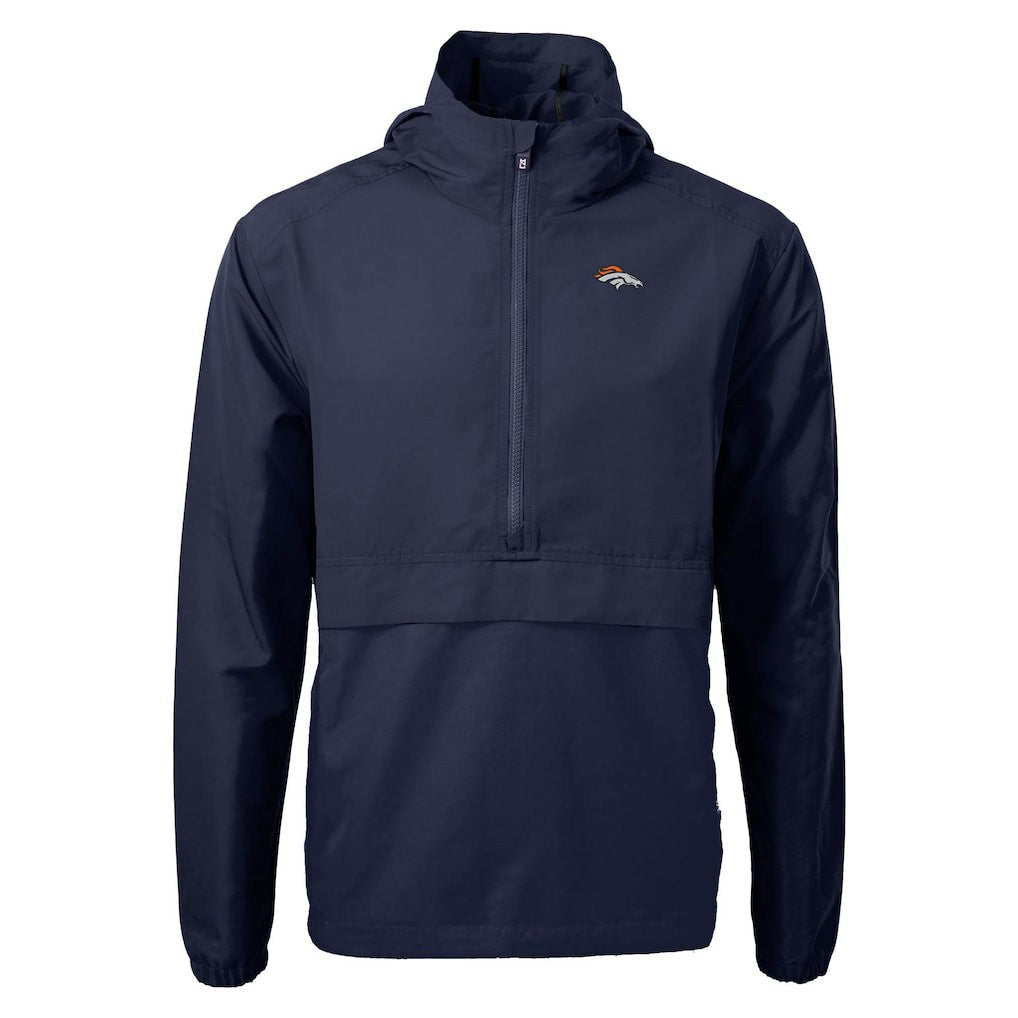 Cutter & Buck Charter Eco Recycled Anorak Half-Zip Jacket - Denver Broncos