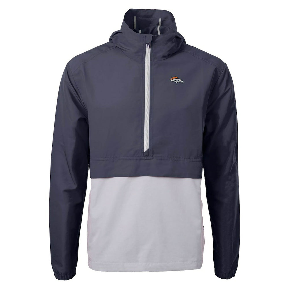 Cutter & Buck Charter Eco Recycled Anorak Half-Zip Jacket - Denver Broncos