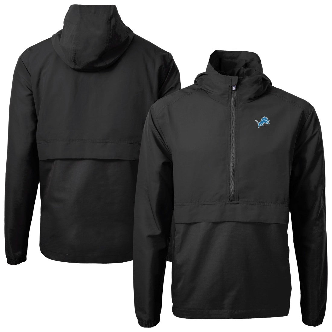 Cutter & Buck Charter Eco Recycled Anorak Half-Zip Jacket - Detroit Lions