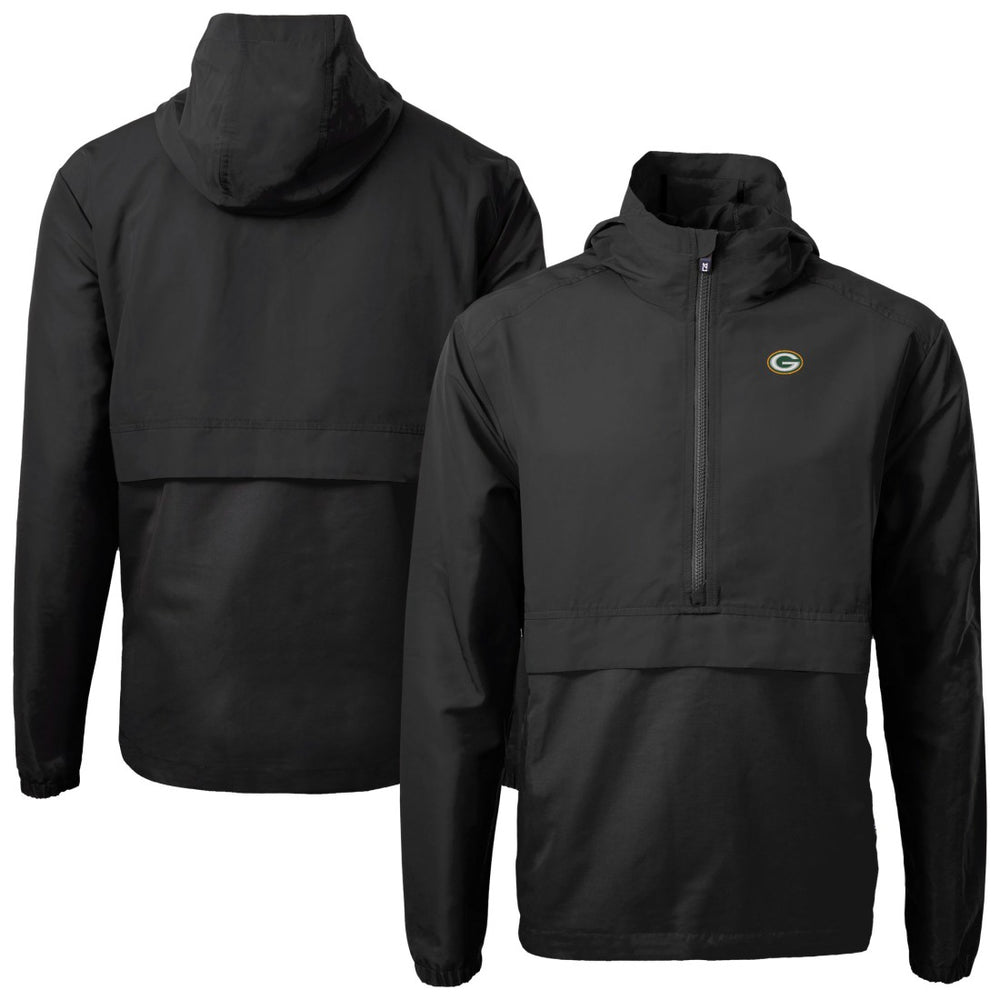Cutter & Buck Charter Eco Recycled Anorak Half-Zip Jacket - Green Bay Packers