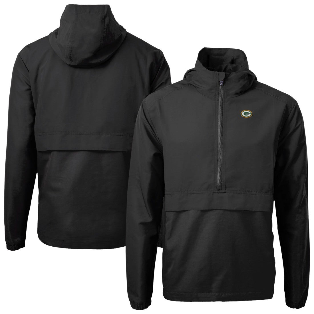Cutter & Buck Charter Eco Recycled Anorak Half-Zip Jacket - Green Bay Packers