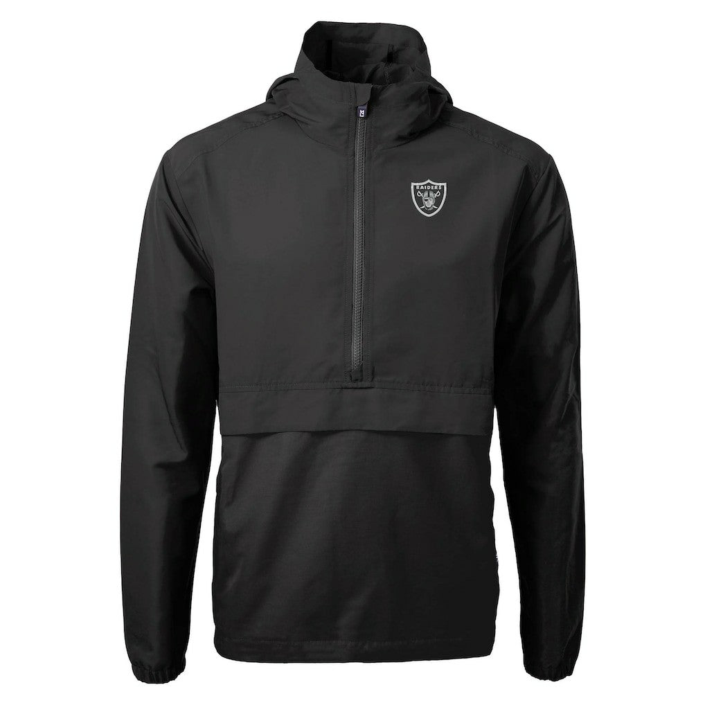 Cutter & Buck Charter Eco Recycled Anorak Half-Zip Jacket - Las Vegas Raiders