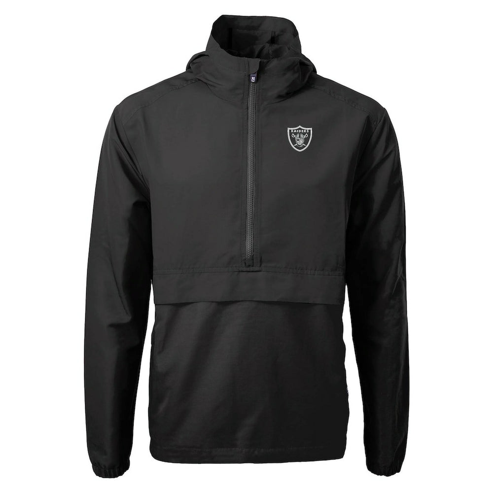 Cutter & Buck Charter Eco Recycled Anorak Half-Zip Jacket - Las Vegas Raiders