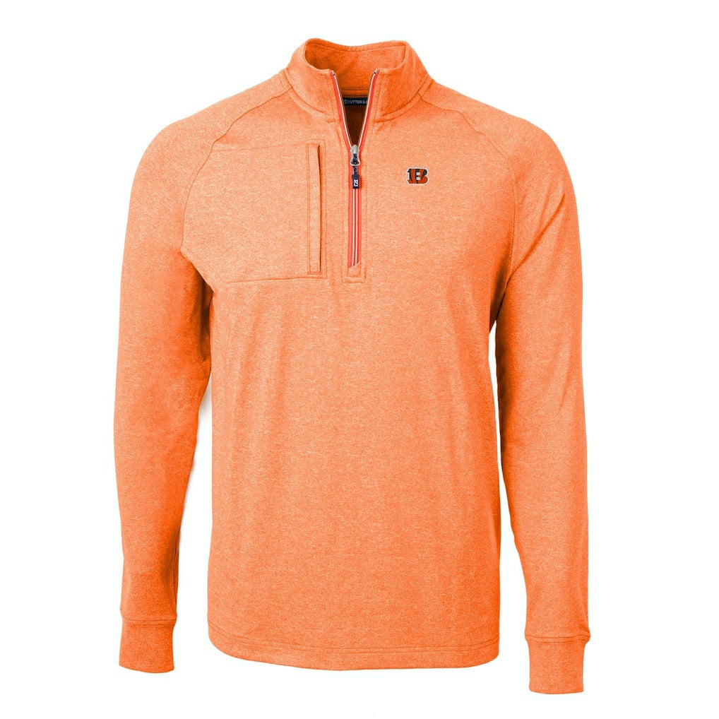 Cutter & Buck Adapt Eco Knit Quarter-Zip Pullover Top - Cincinnati Bengals