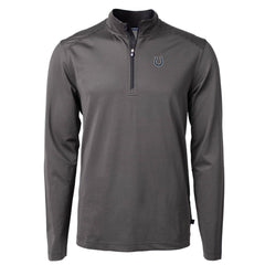 Cutter & Buck Virtue Eco Pique Micro Stripe Recycled Quarter-Zip Pullover Top - Indianapolis Colts