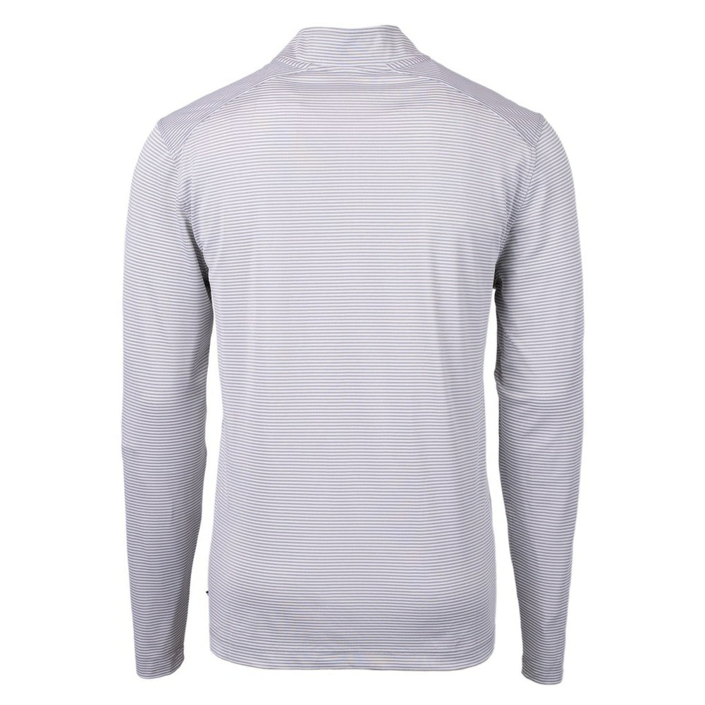 Cutter & Buck Virtue Eco Pique Micro Stripe Recycled Quarter-Zip Pullover Top - Jacksonville Jaguars