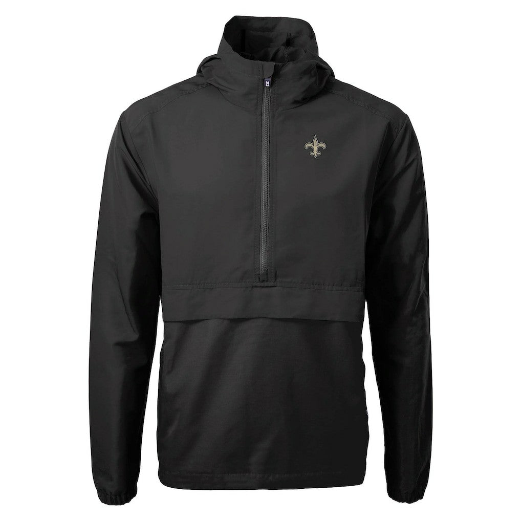 Cutter & Buck Charter Eco Recycled Anorak Half-Zip Jacket - New Orleans Saints
