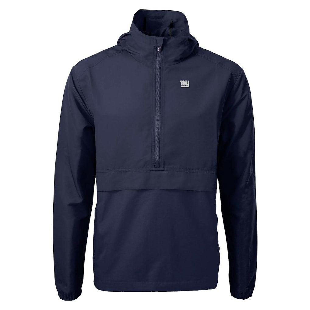 Cutter & Buck Charter Eco Recycled Anorak Half-Zip Jacket - New York Giants