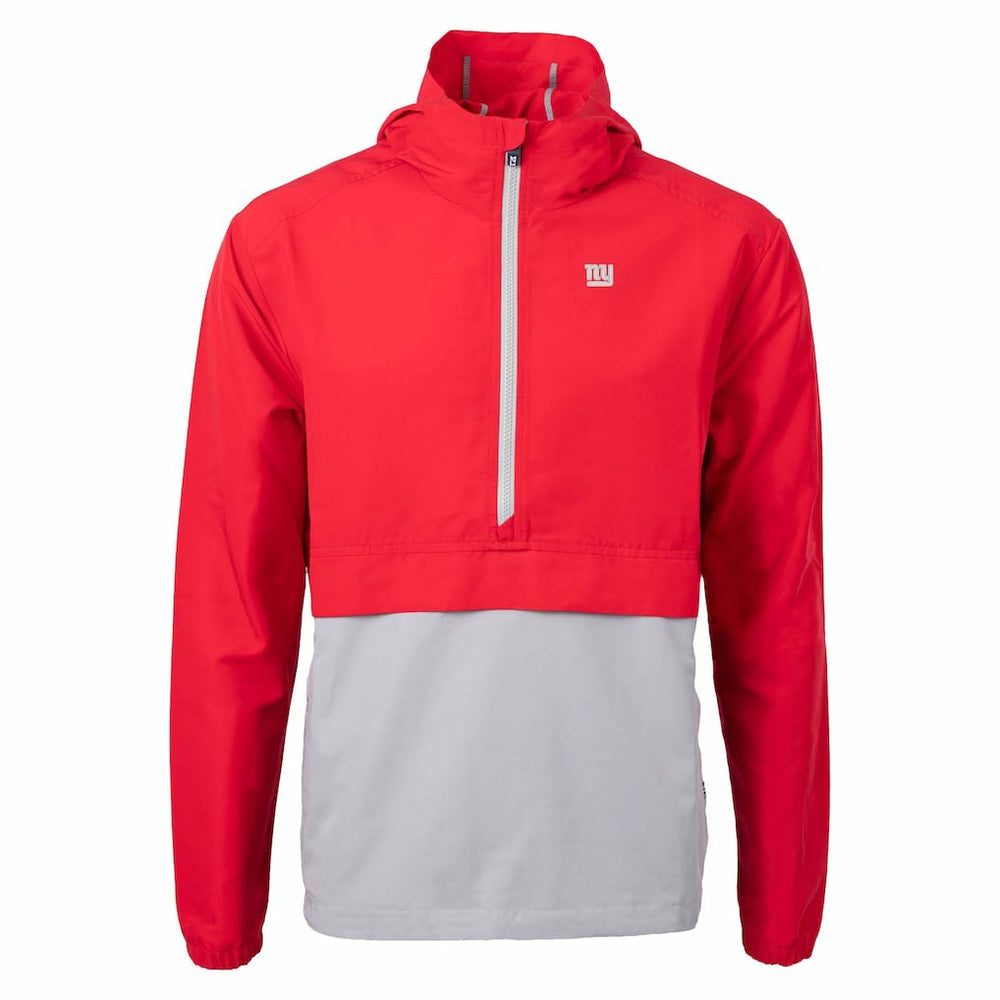 Cutter & Buck Charter Eco Recycled Anorak Half-Zip Jacket - New York Giants