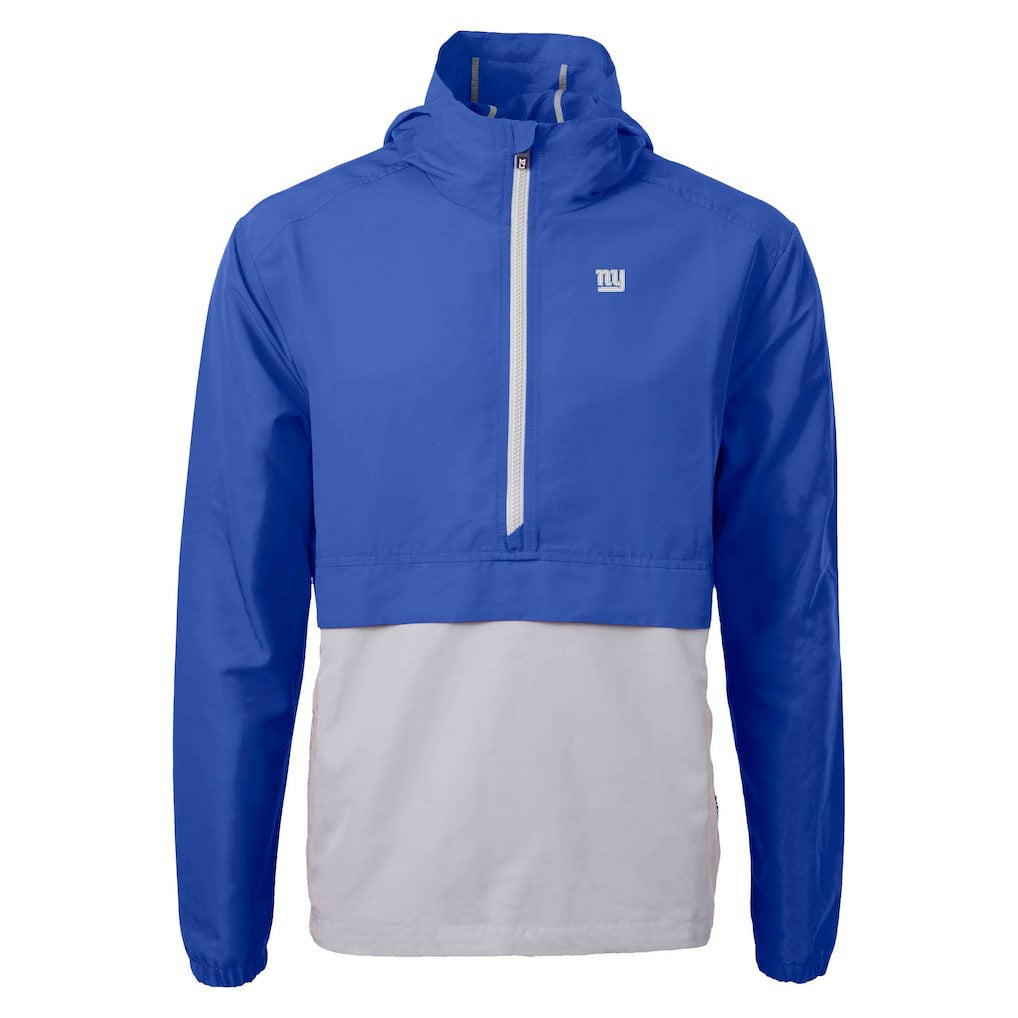 Cutter & Buck Charter Eco Recycled Anorak Half-Zip Jacket - New York Giants