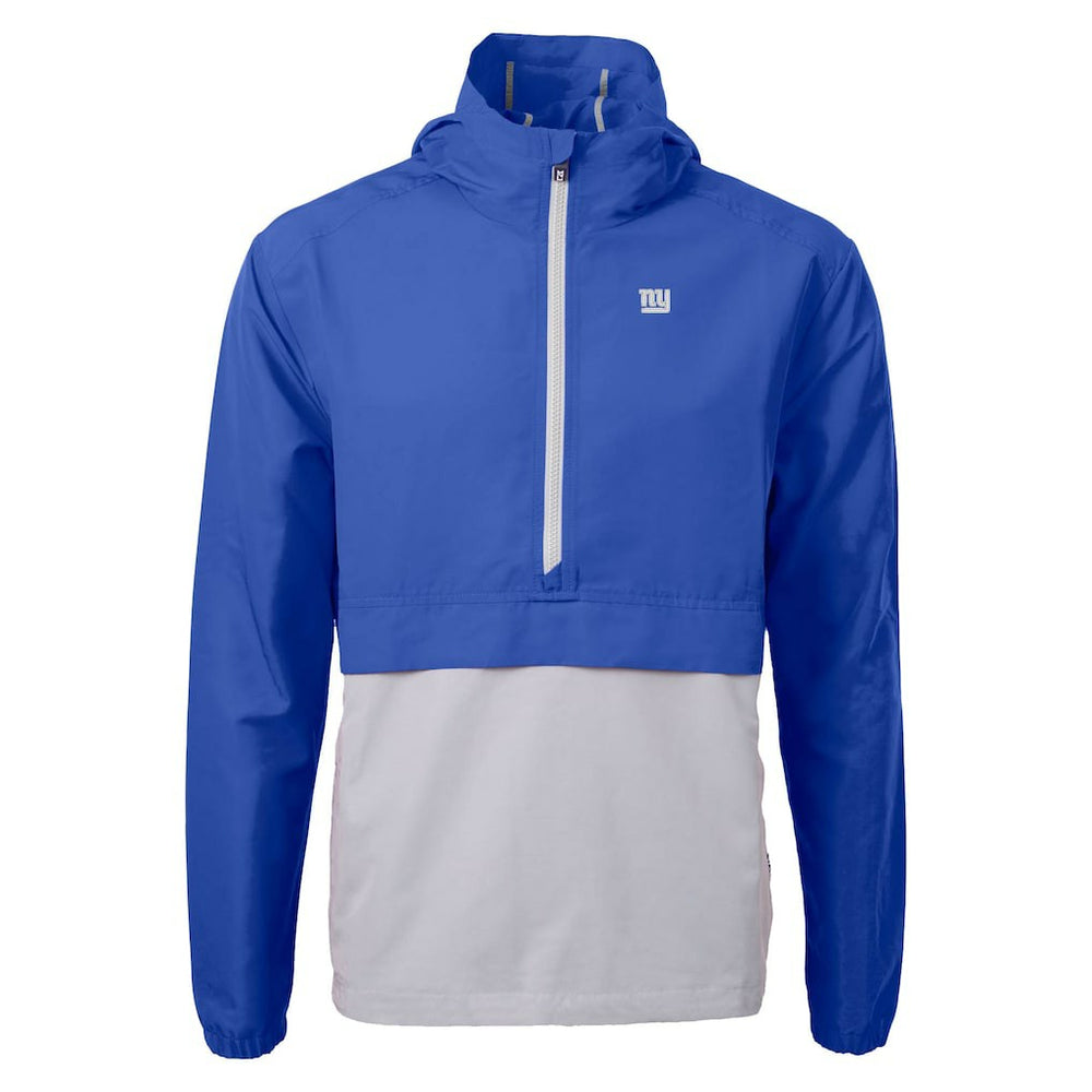 Cutter & Buck Charter Eco Recycled Anorak Half-Zip Jacket - New York Giants
