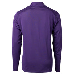 Cutter & Buck Virtue Eco Pique Micro Stripe Recycled Quarter-Zip Pullover Top - Minnesota Vikings