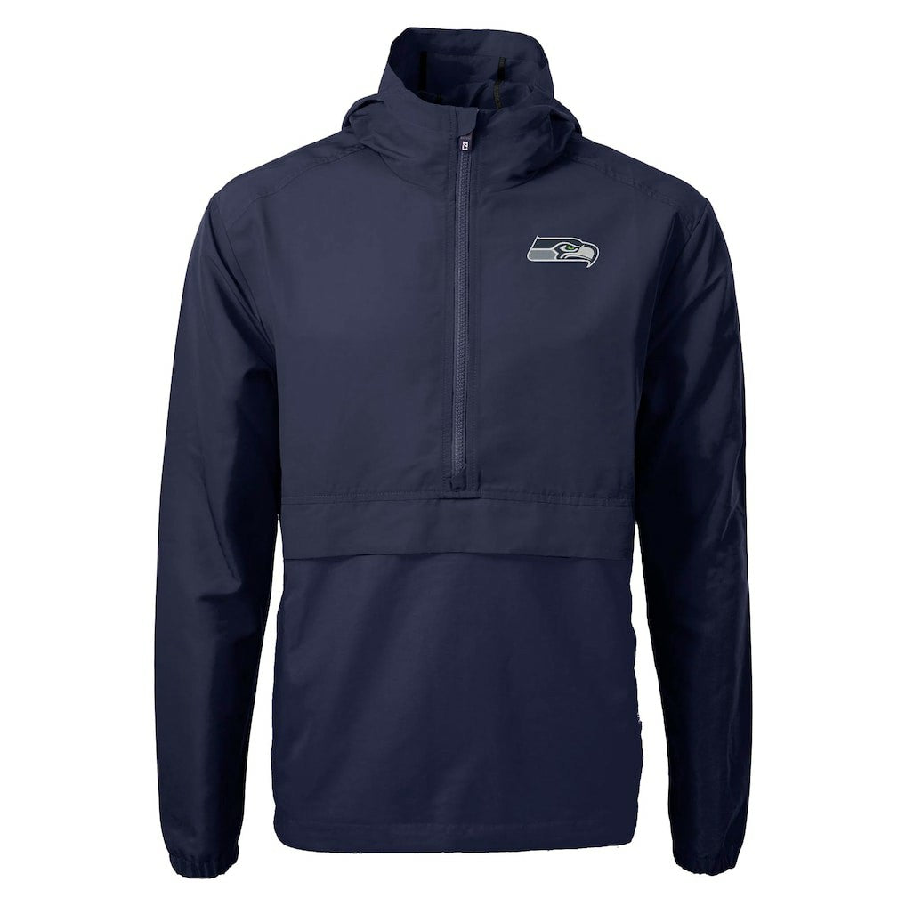 Cutter & Buck Charter Eco Recycled Anorak Half-Zip Jacket - Seattle Seahawks