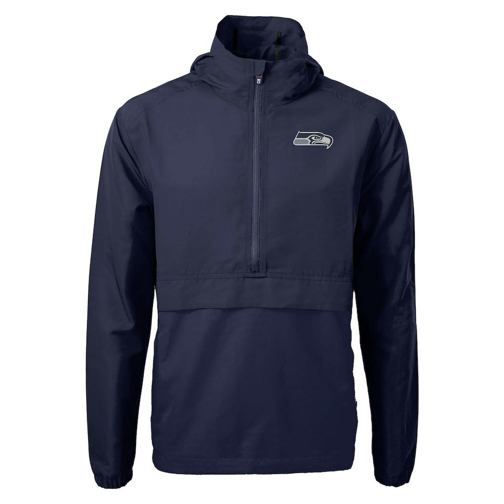 Cutter & Buck Charter Eco Recycled Anorak Half-Zip Jacket - Seattle Seahawks