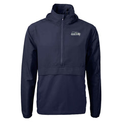 Cutter & Buck Charter Eco Recycled Anorak Half-Zip Jacket - Seattle Seahawks