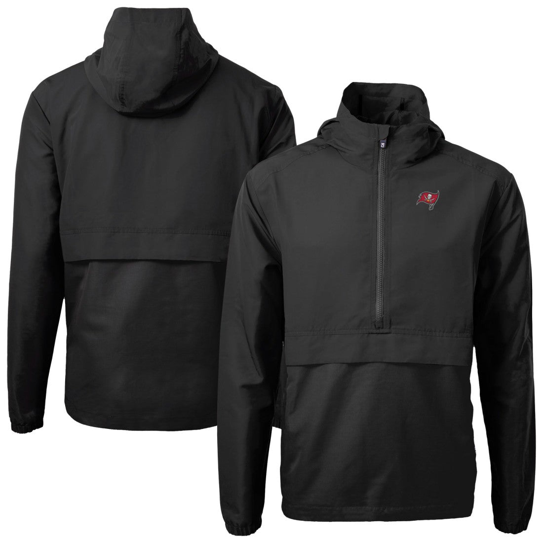 Cutter & Buck Charter Eco Recycled Anorak Half-Zip Jacket - Tampa Bay Buccaneers