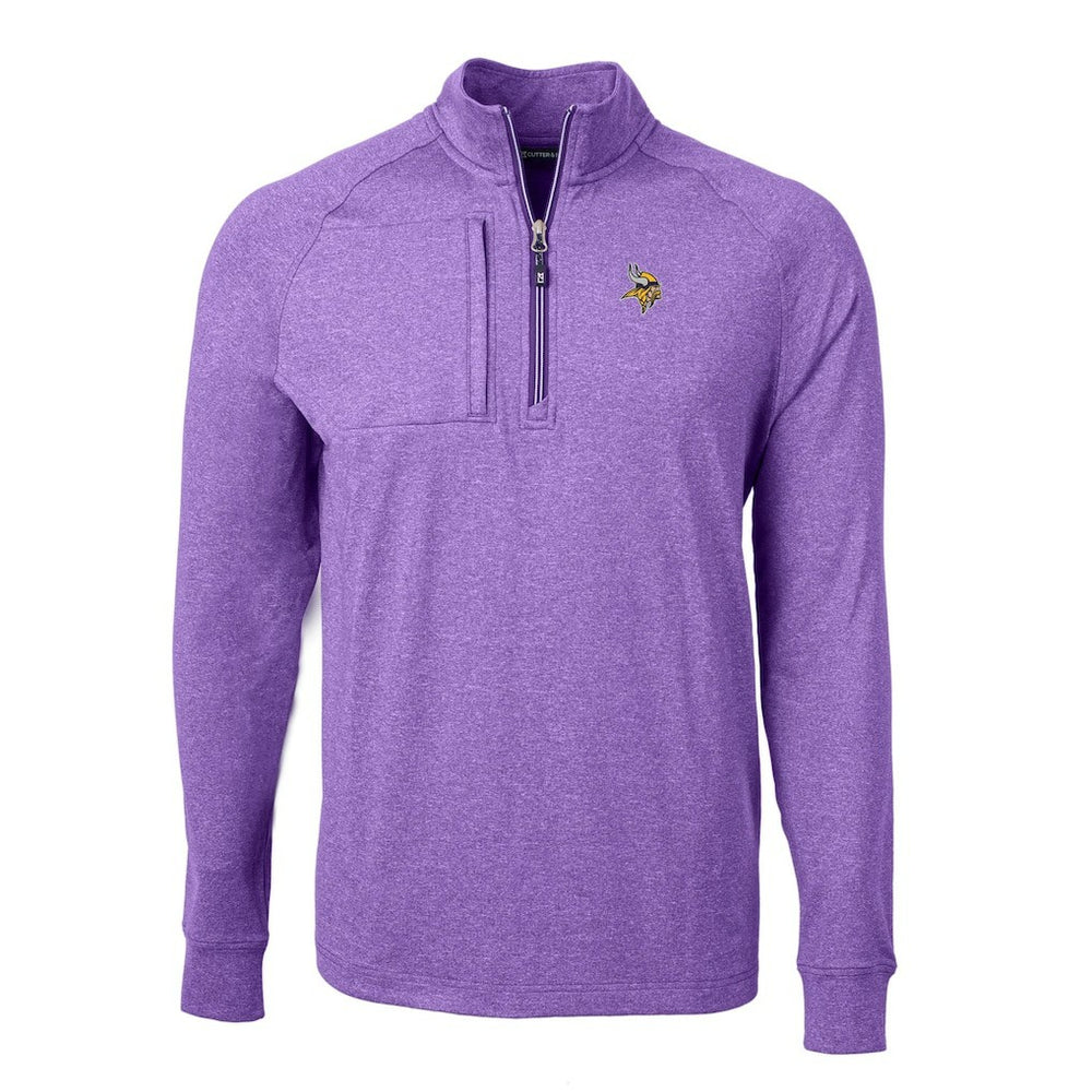 Cutter & Buck Adapt Eco Knit Quarter-Zip Pullover Top - Minnesota Vikings
