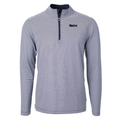 Cutter & Buck Virtue Eco Pique Micro Stripe Recycled Quarter-Zip Pullover Top - Pittsburgh Steelers