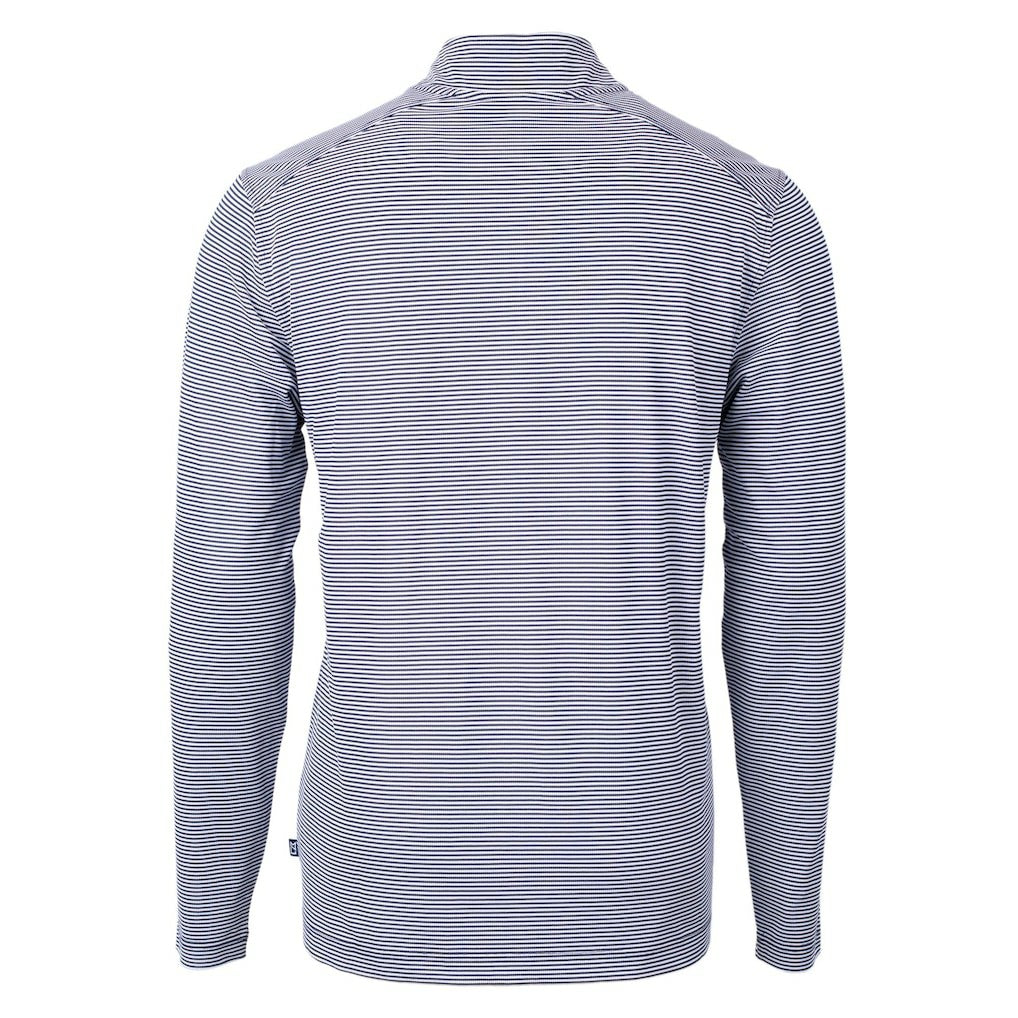 Cutter & Buck Virtue Eco Pique Micro Stripe Recycled Quarter-Zip Pullover Top - Pittsburgh Steelers
