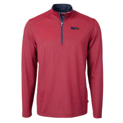 Cutter & Buck Virtue Eco Pique Micro Stripe Recycled Quarter-Zip Pullover Top - Pittsburgh Steelers