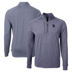 Cutter & Buck Adapt Eco Knit Quarter-Zip Pullover Top - Minnesota Vikings