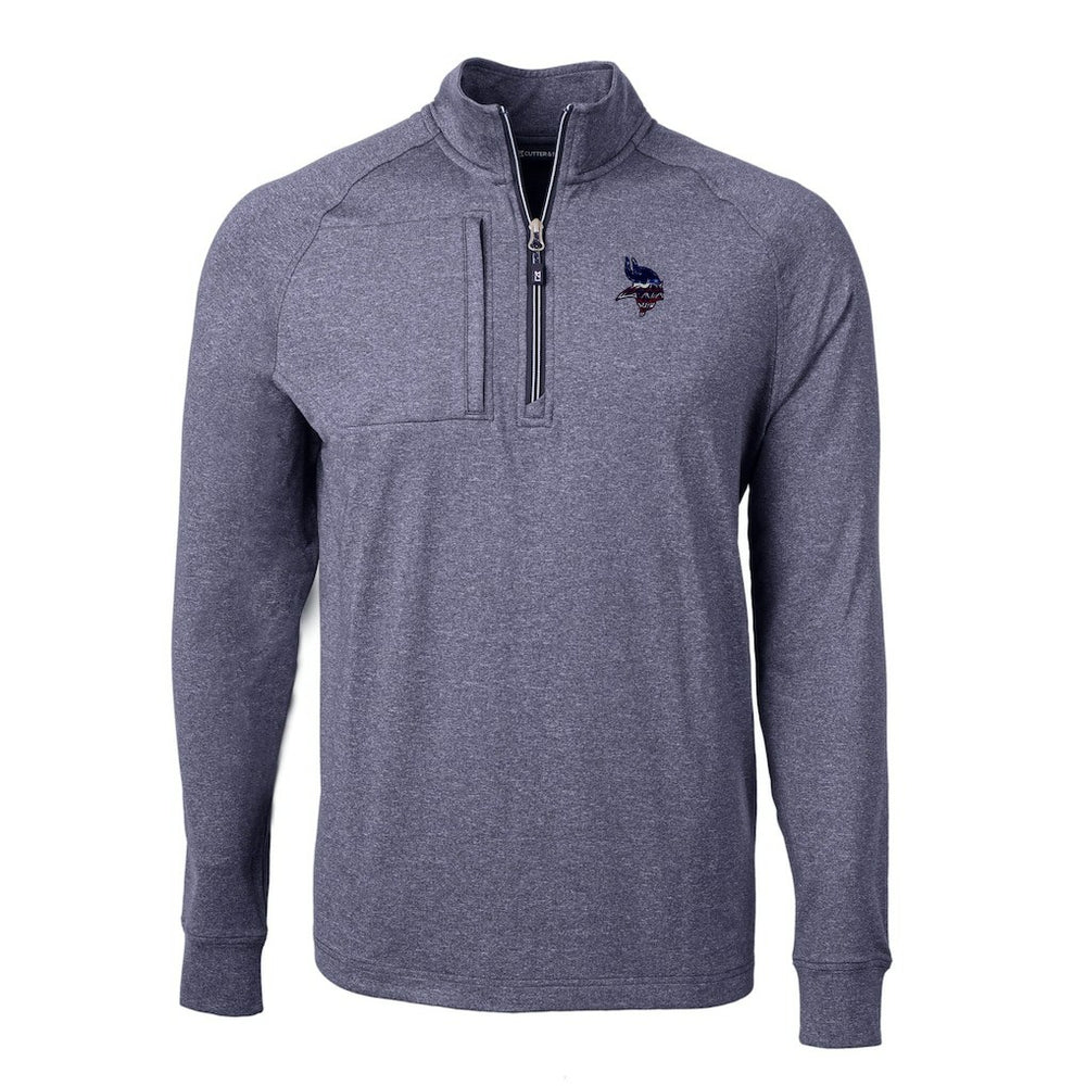 Cutter & Buck Adapt Eco Knit Quarter-Zip Pullover Top - Minnesota Vikings