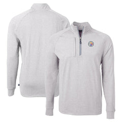 Cutter & Buck Adapt Eco Knit Quarter-Zip Pullover Top - Pittsburgh Steelers