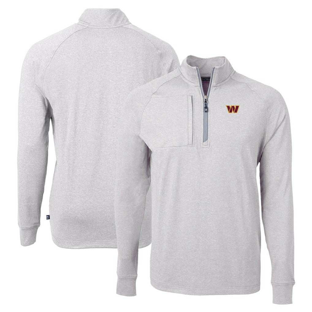 Cutter & Buck Adapt Eco Knit Quarter-Zip Pullover Top - Washington Commanders