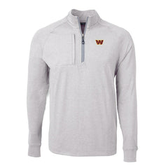 Cutter & Buck Adapt Eco Knit Quarter-Zip Pullover Top - Washington Commanders
