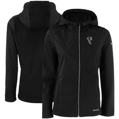 Cutter & Buck Women's Evoke Eco Softshell Recycled Full-Zip Hooded Jacket - Atlanta Falcons