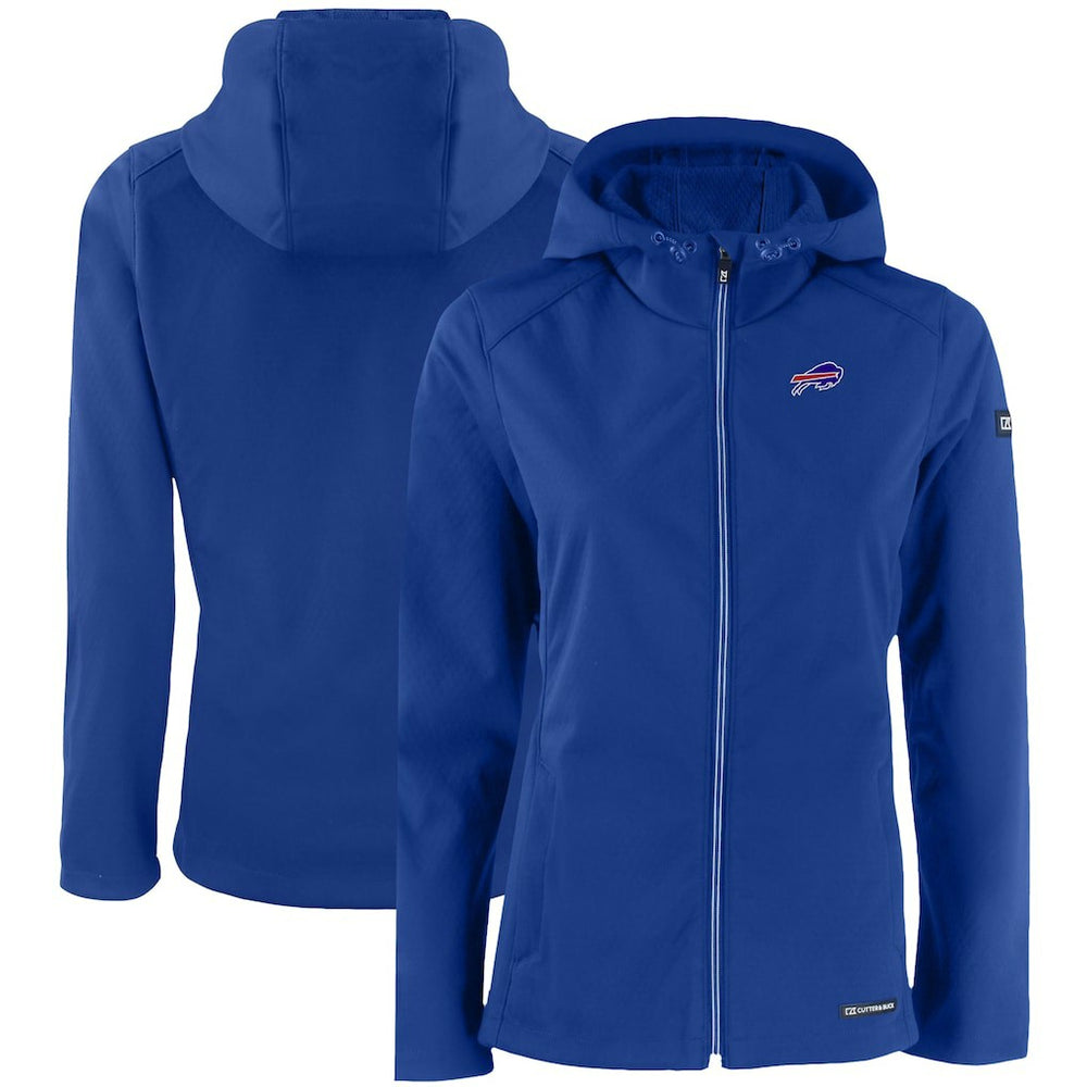 Cutter & Buck Women's Evoke Eco Softshell Recycled Full-Zip Hooded Jacket - Buffalo Bills