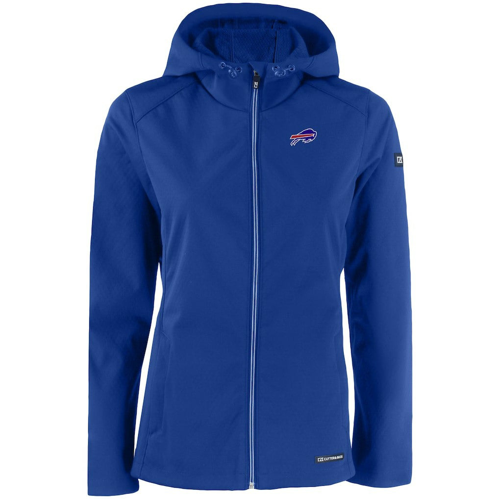 Cutter & Buck Women's Evoke Eco Softshell Recycled Full-Zip Hooded Jacket - Buffalo Bills