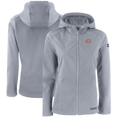 Cutter & Buck Women's Evoke Eco Softshell Recycled Full-Zip Hooded Jacket - Chicago Bears