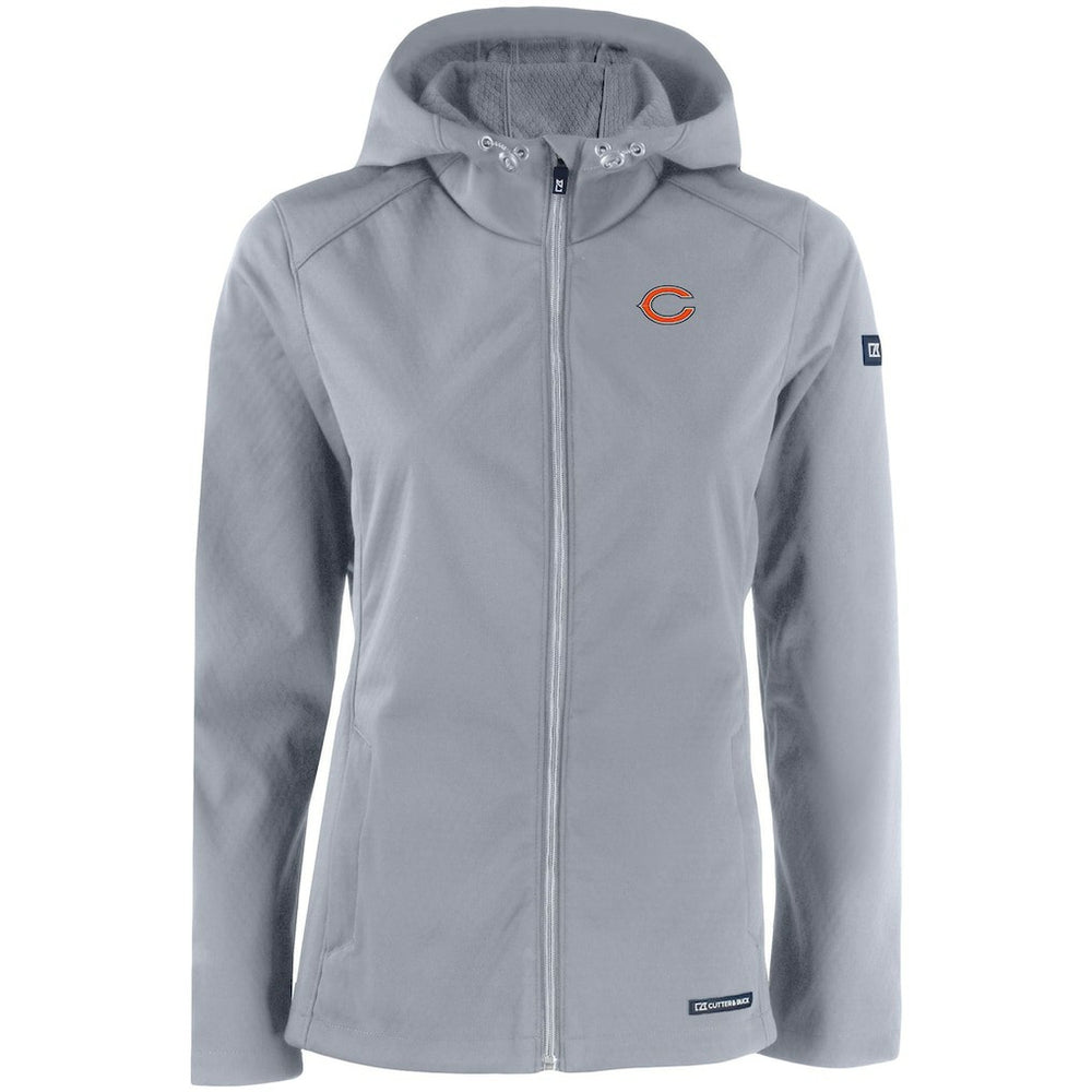 Cutter & Buck Women's Evoke Eco Softshell Recycled Full-Zip Hooded Jacket - Chicago Bears