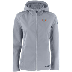 Cutter & Buck Women's Evoke Eco Softshell Recycled Full-Zip Hooded Jacket - Chicago Bears