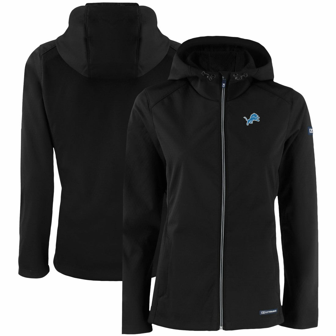 Cutter & Buck Women's Evoke Eco Softshell Recycled Full-Zip Hooded Jacket - Detroit Lions