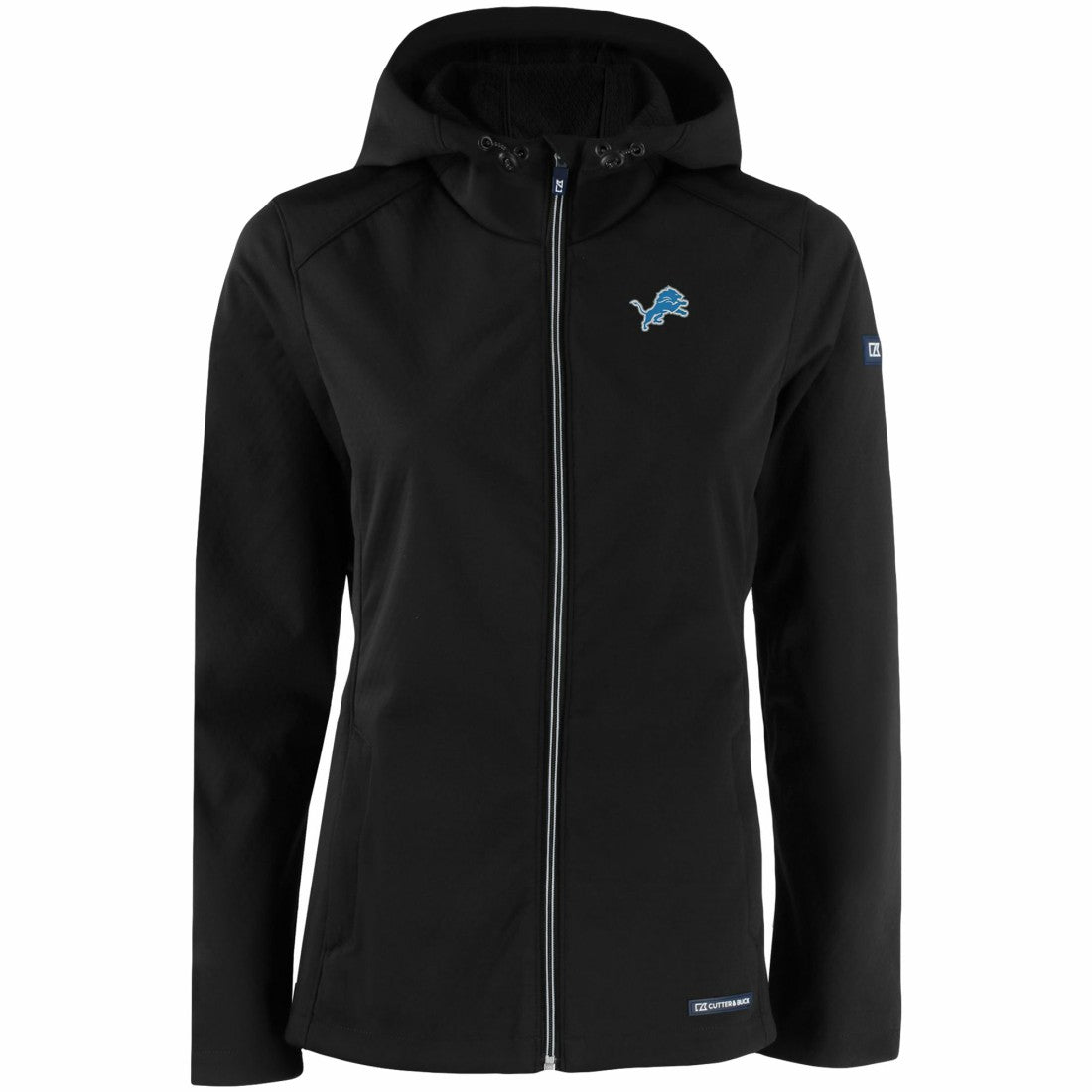 Cutter & Buck Women's Evoke Eco Softshell Recycled Full-Zip Hooded Jacket - Detroit Lions