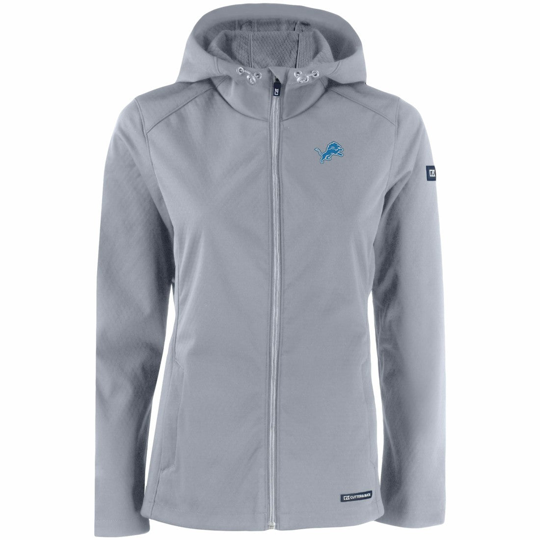Cutter & Buck Women's Evoke Eco Softshell Recycled Full-Zip Hooded Jacket - Detroit Lions