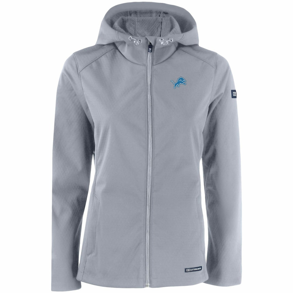 Cutter & Buck Women's Evoke Eco Softshell Recycled Full-Zip Hooded Jacket - Detroit Lions
