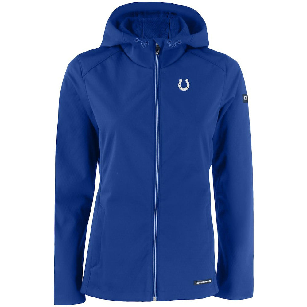 Cutter & Buck Women's Evoke Eco Softshell Recycled Full-Zip Hooded Jacket - Indianapolis Colts